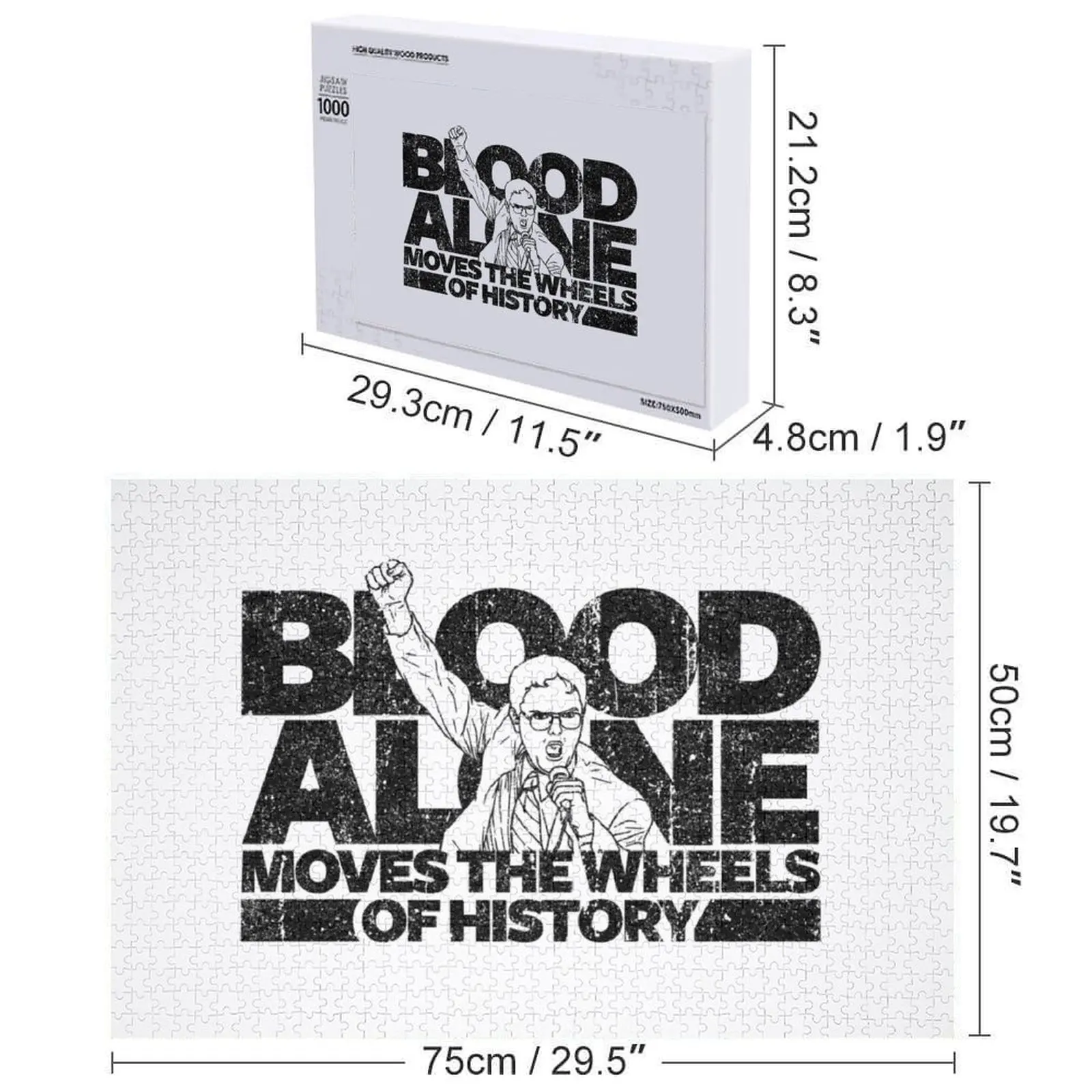 Дуайт Шрут - Кровь в одиночку перемещает колеса истории (вариант) Пазл Персонализированные подарки Пазл с животными