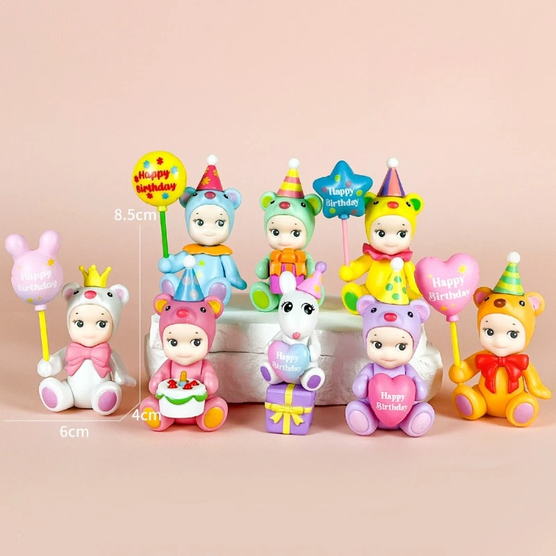 

S Ange lBirthday Series Blind Box Animal Anime Figures Cute Dolls Fans Desktop Car Ornament Gift Blind box Blind Box Ornaments