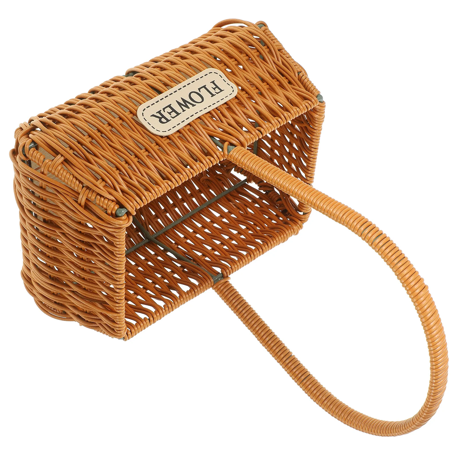 سلة ترتيب الزهور المنسوجة المحمولة لديكور الزفاف ديكور المنزل سلة التخزين متعددة الأغراض زهرة الزخرفية #5