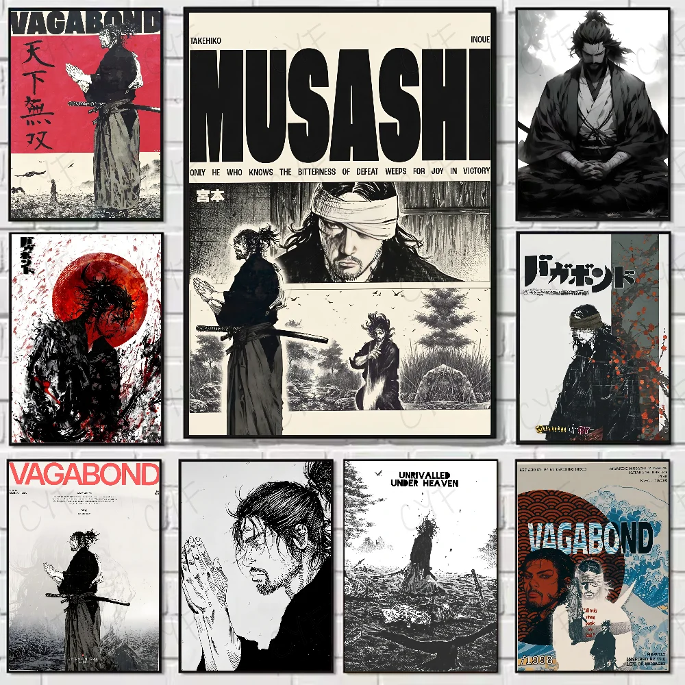 

Anime V-VagabondS Bushido Warrior Poster High Quality Wall Art For Home Office Bedroom Living Room Hallway Bar Perfect Gift Idea