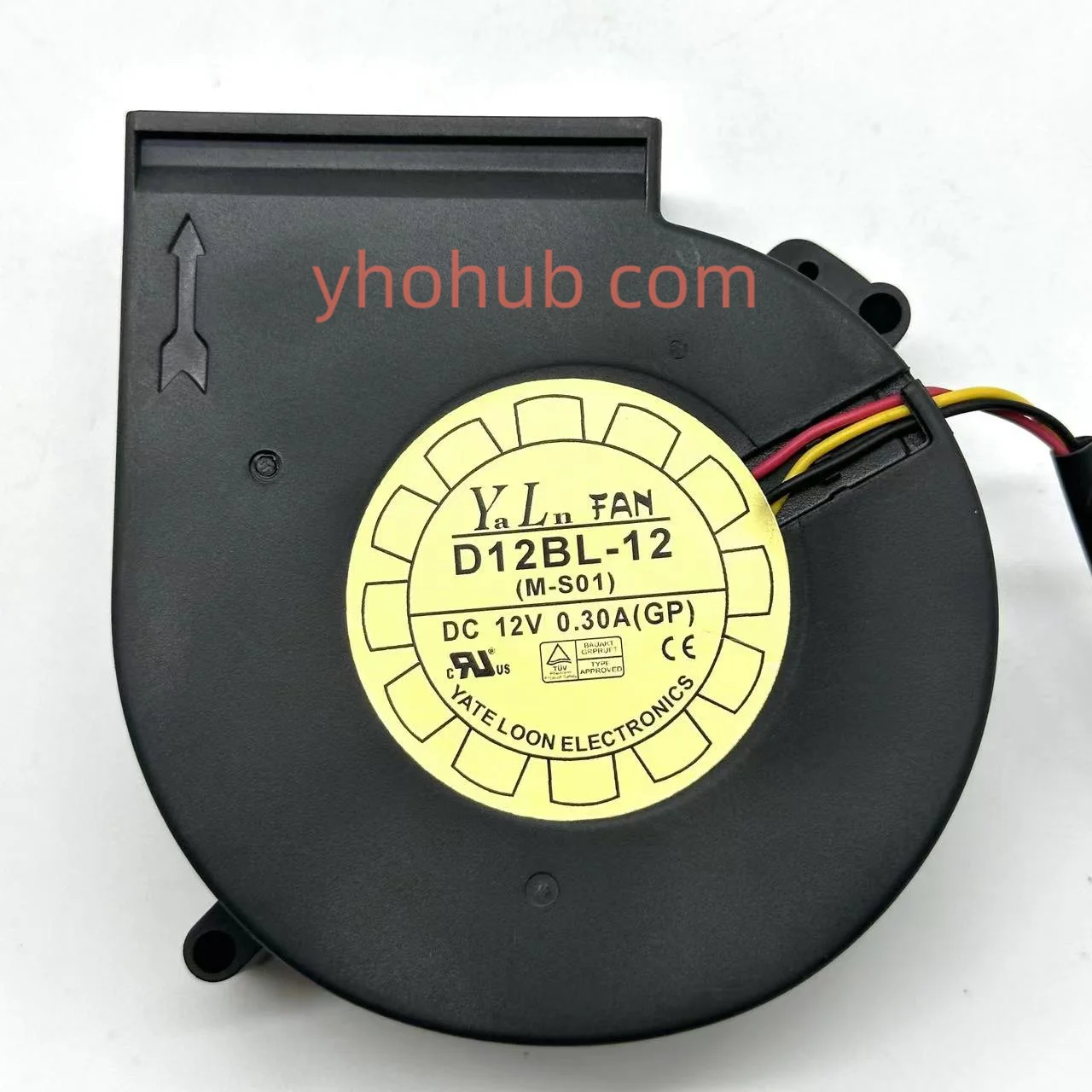 

Yate Loon D12BL-12 DC 12V 0.30A 97x97x33mm 3-Wire Server Cooling Fan