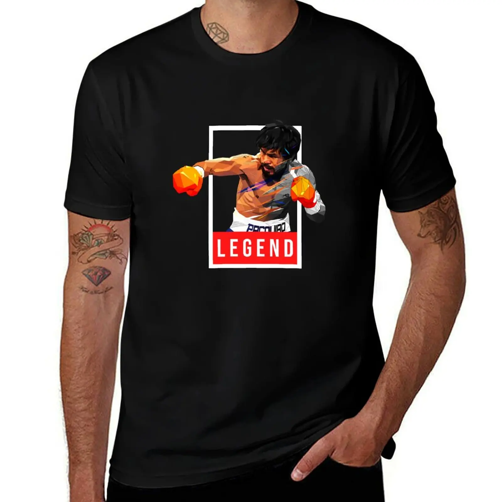 

Manny Pacquiao Low Poly T-Shirt Basic All Season Solid T-Shirt