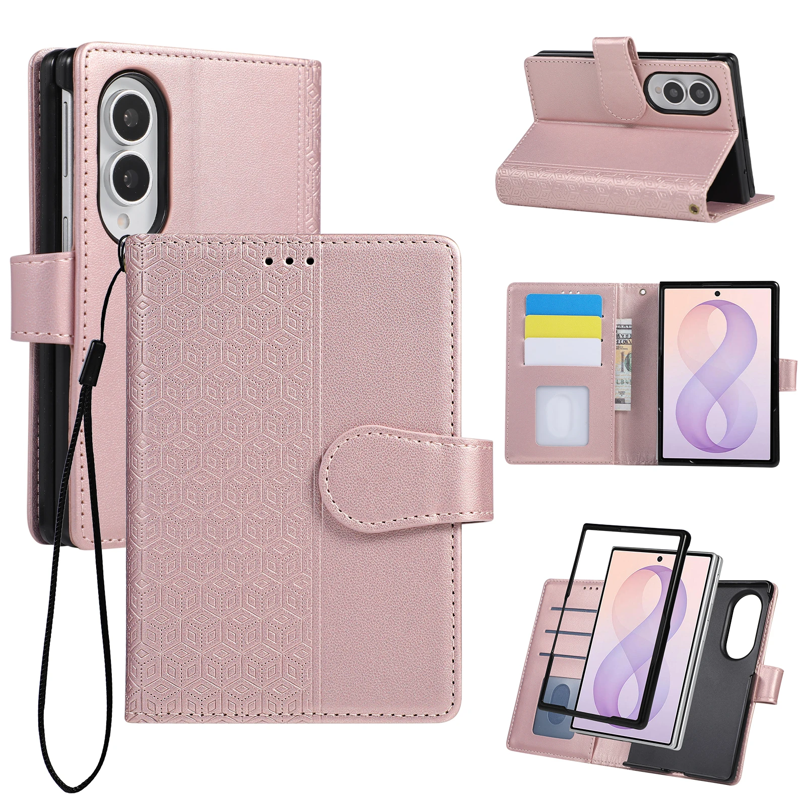 Briefcase Leather Slim - Casing Ponsel Kulit Model Dompet Lipat