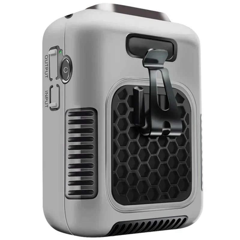 Portable 6000 mAh Power Pack 1 Count 3-in-1 Outdoor Fan 3 Wind Charging Camping Fan Waist Cooling Fan for Outdoor Work