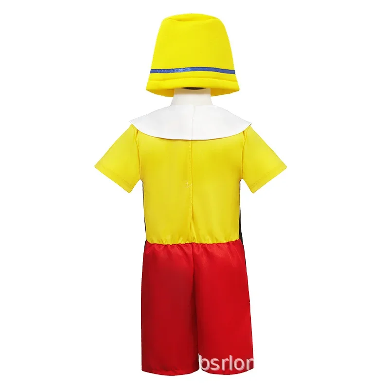 Jungen Mädchen Pinocchio Kostüm Kinder Halloween lustige Geburtstags feier Kleidung Cartoon Charakter Rollenspiel Cosplay Kostüm Nase Set