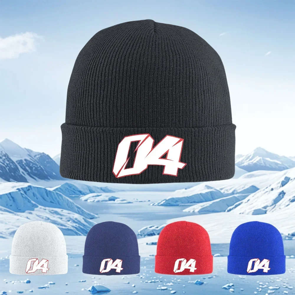 2026 Racing number with angular design white digits Men Women Unisex Knitted Hat Beanie Pullover Cap Winter Thermal Warm Christm