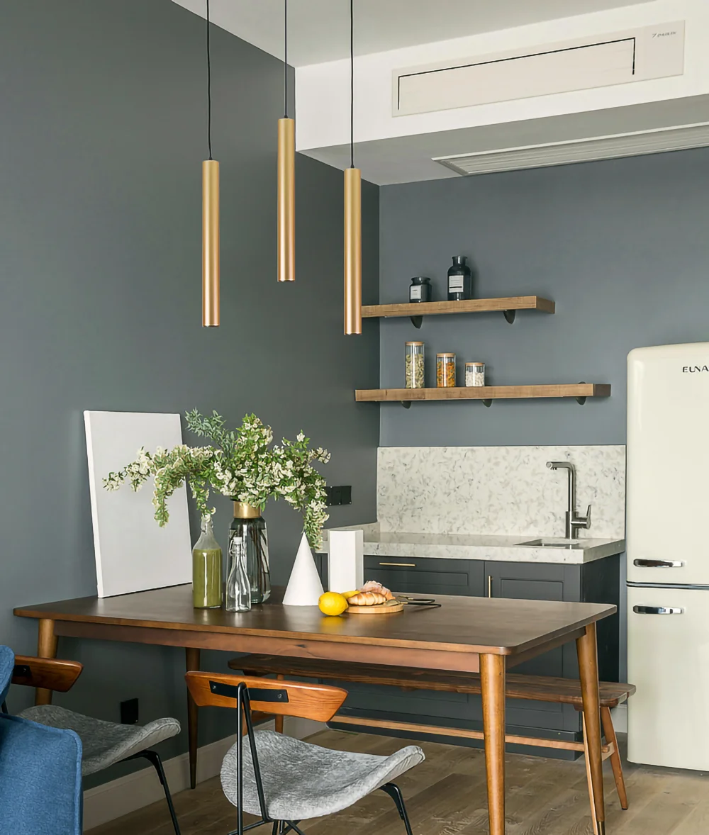 Modern LED Pendant Long Tube Black White Rose Golden Ceiling Replaceable GU10 Island Bar Counte Shop Room Kitchen Fixtures Lamp