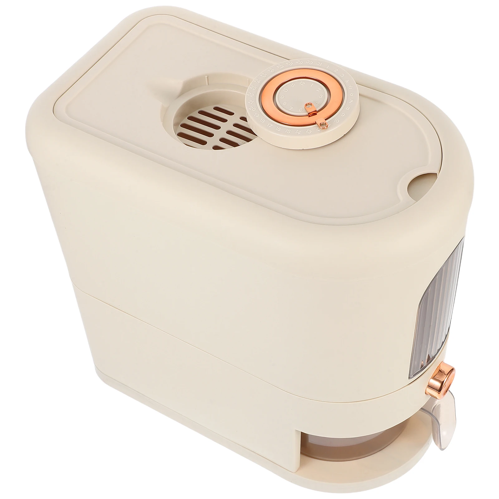 

Clear Rice Dispenser Airtight Grain Storage Container with Operation Visual Measurement Sleek Design for Kitchen