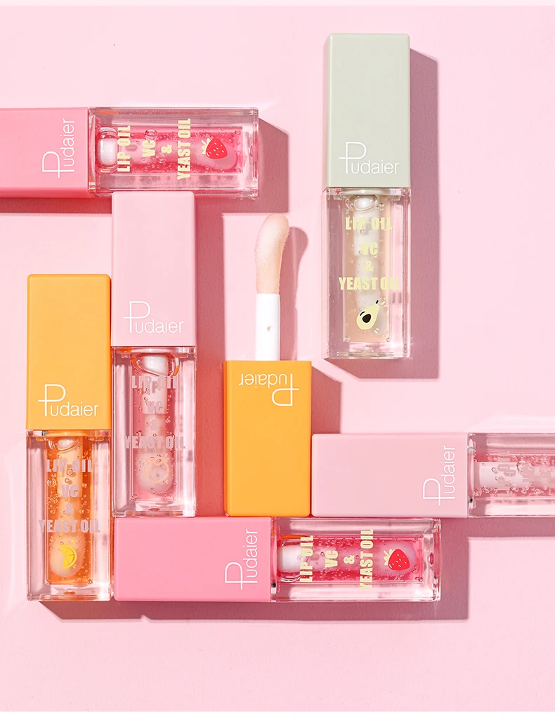 Pudaier espejo aceite de labios hidratante brillo de labios líquido nacarado esmalte de labios transparente brillo de labios regalo de vacaciones