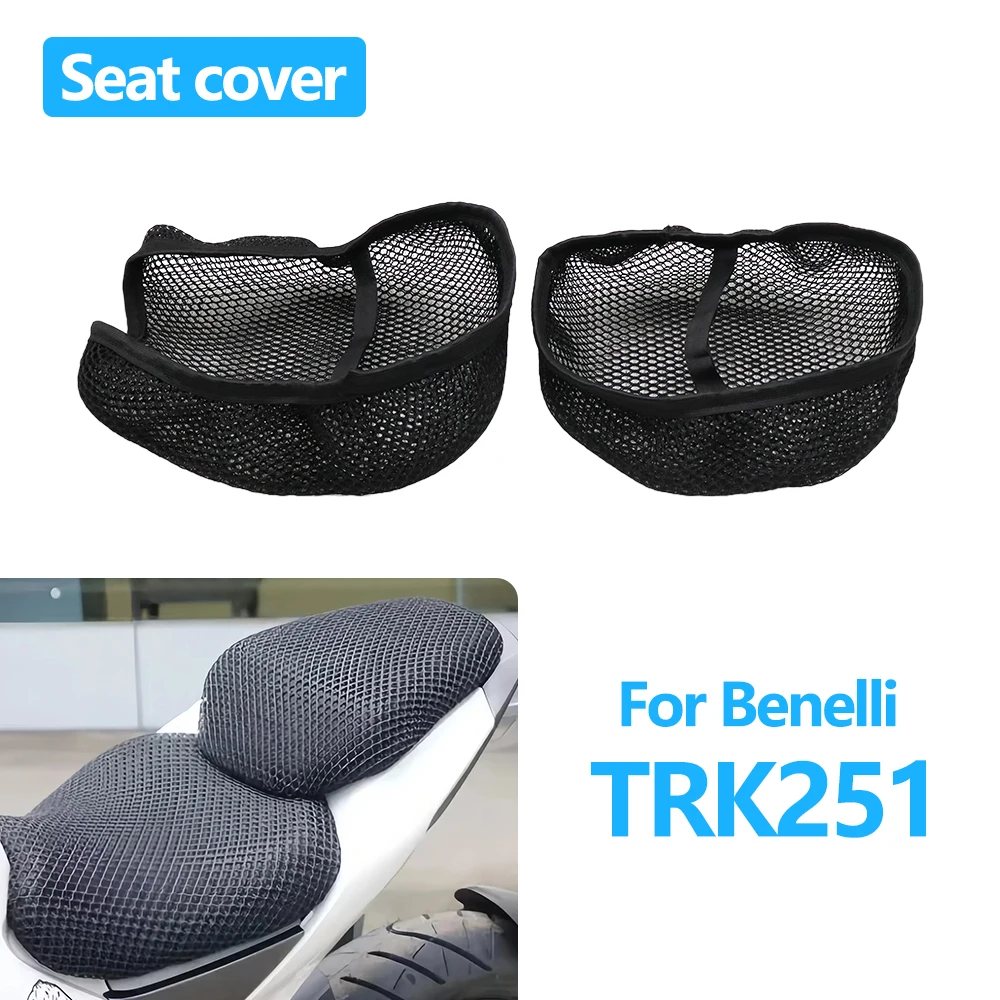 

For Benelli TRK251 TRK 251 Motorcycle Seat Cover 3D Mesh Fabric Seat Non-Slip Breathable Heat insulation Protect Cushion