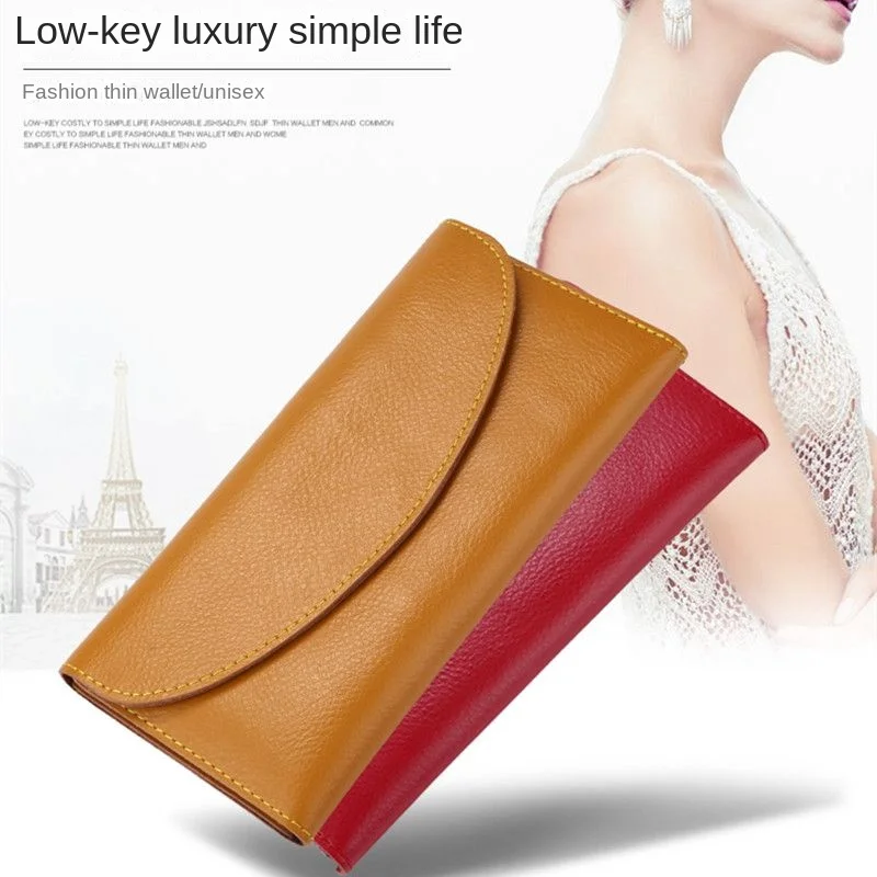 

Women Men Classic Long Wallet Vintage Flap Multifunction Buckle Clutch Bag Large Capacity Frosted Leather Credit Card Coin Purse