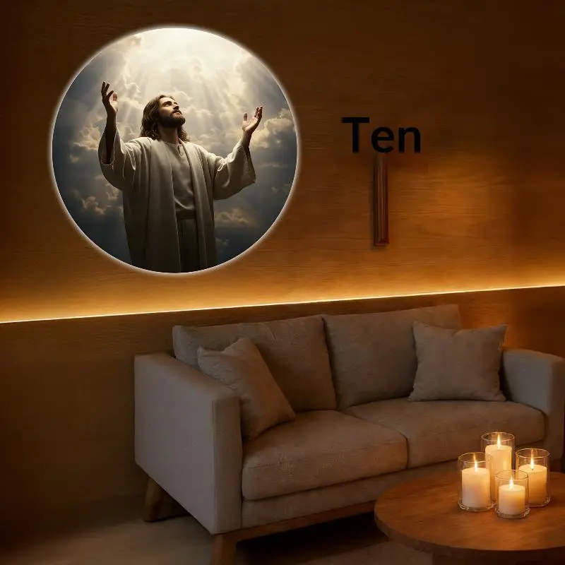 USB Church Nativity Projector Light 6pcs Patterns Adjustable LED Projection Lamp Church Bedroom Faith Prayer Atmosphere Decor