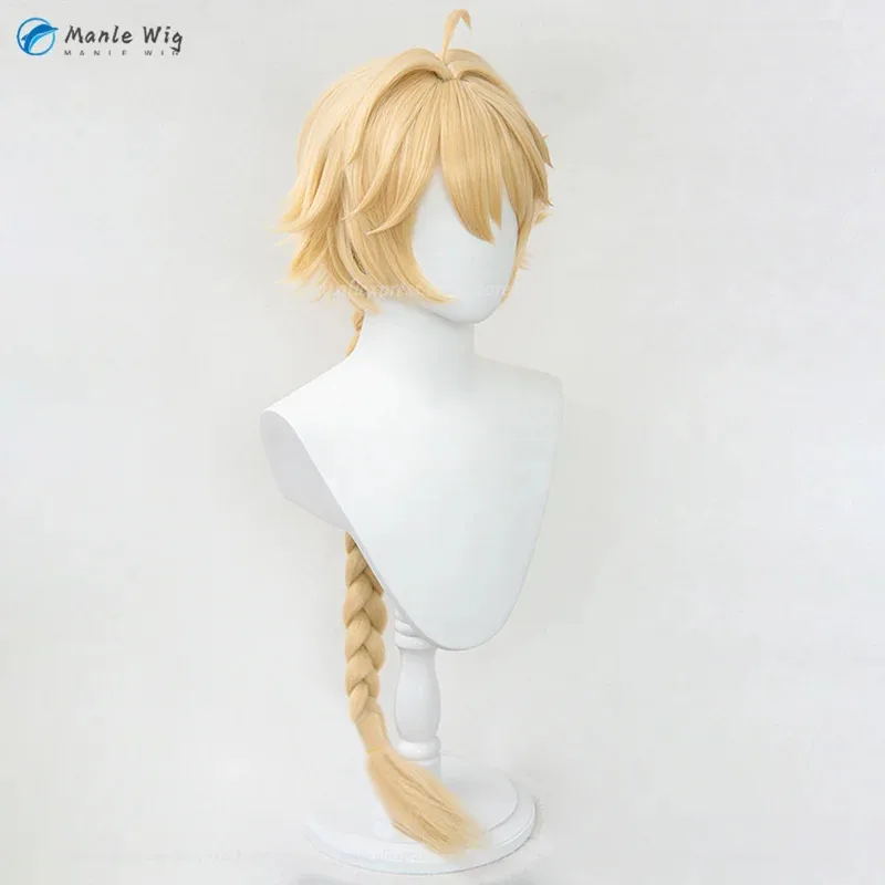 جودة عالية جينشين تأثيري لومين الأثير الذهبي مقاومة للحرارة الشعر الاصطناعية أنيمي لعب الأدوار الباروكات + غطاء شعر مستعار vm؛، 5.7yio؛' #4