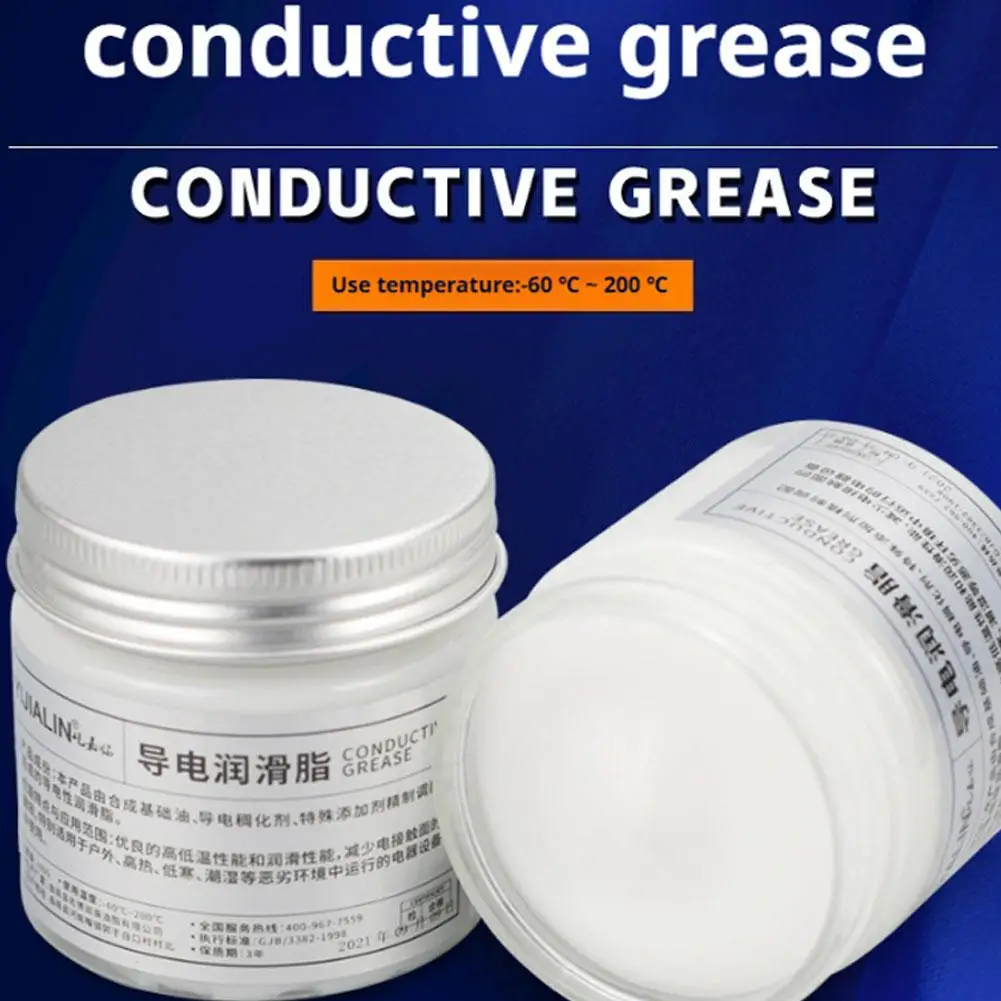 Electric Contact Grease 100g Conductive Paste Electronics Spark Plug Compound Grease Waterproof Heat Resistant Dielectric Grease
