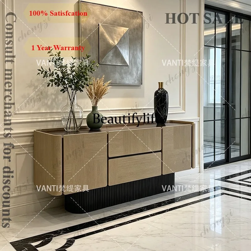 Vintage Style Modern Simple Storage Cabinet Living Room Geometric Design Multifunctional Storage Decoration Cabinet