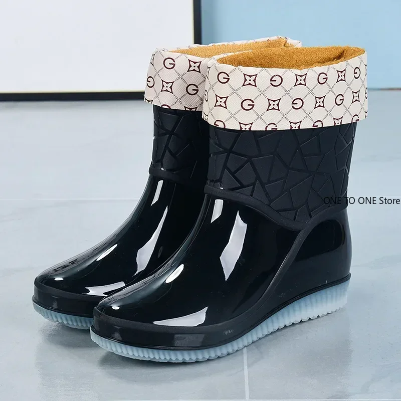 Bottes de pluie imperméables résistantes à l'usure pour femmes, chaussures d'extérieur pour dames, non ald, quatre saisons, nouvelle mode, 2025