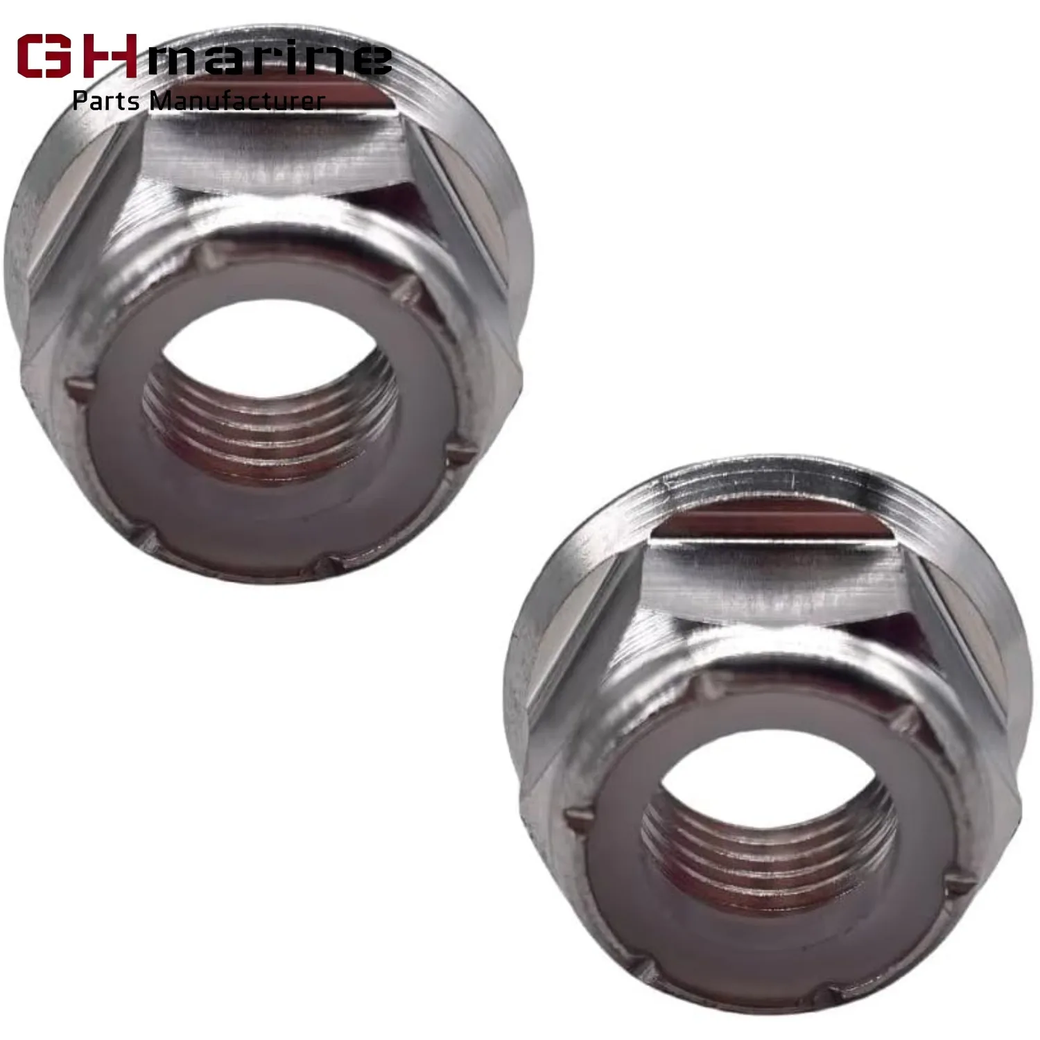 

2 PCS Water Pump Idler Pulley Mounting Nut for Mercruiser Gen ll 11 859135 817618 Alternator Flanged Nylock Boat Parts