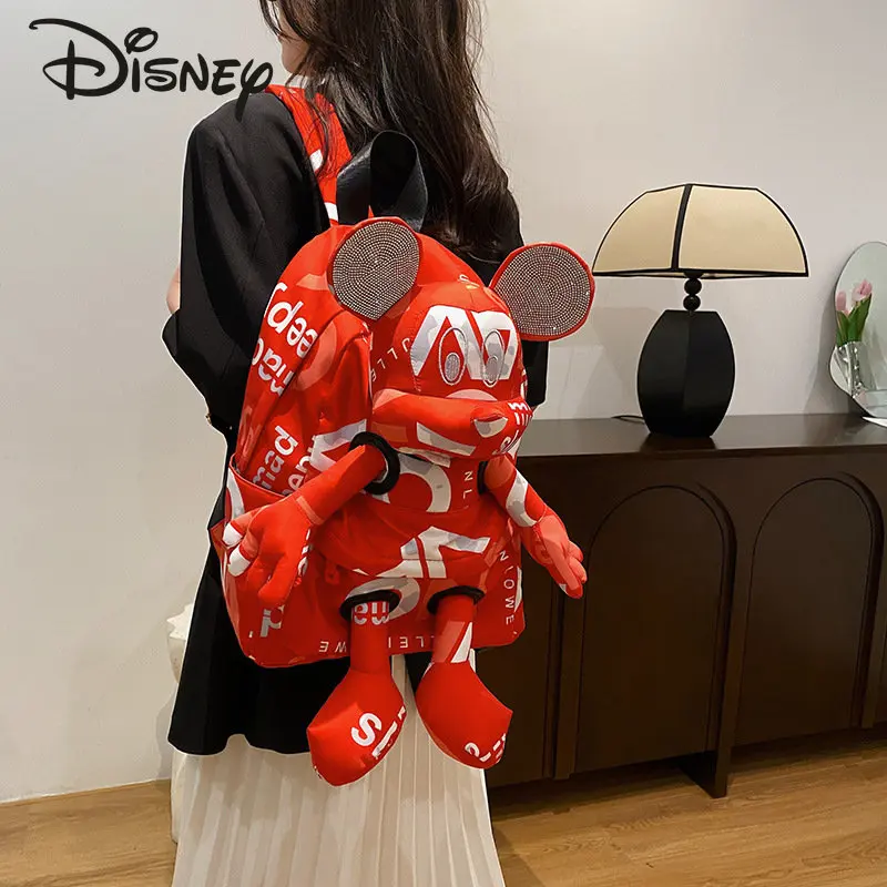 Disney-Cartoon Butter Backpack, Sac à dos étudiant polyvalent, Mode décontractée, Grande capacité, Haute qualité, Nouveau