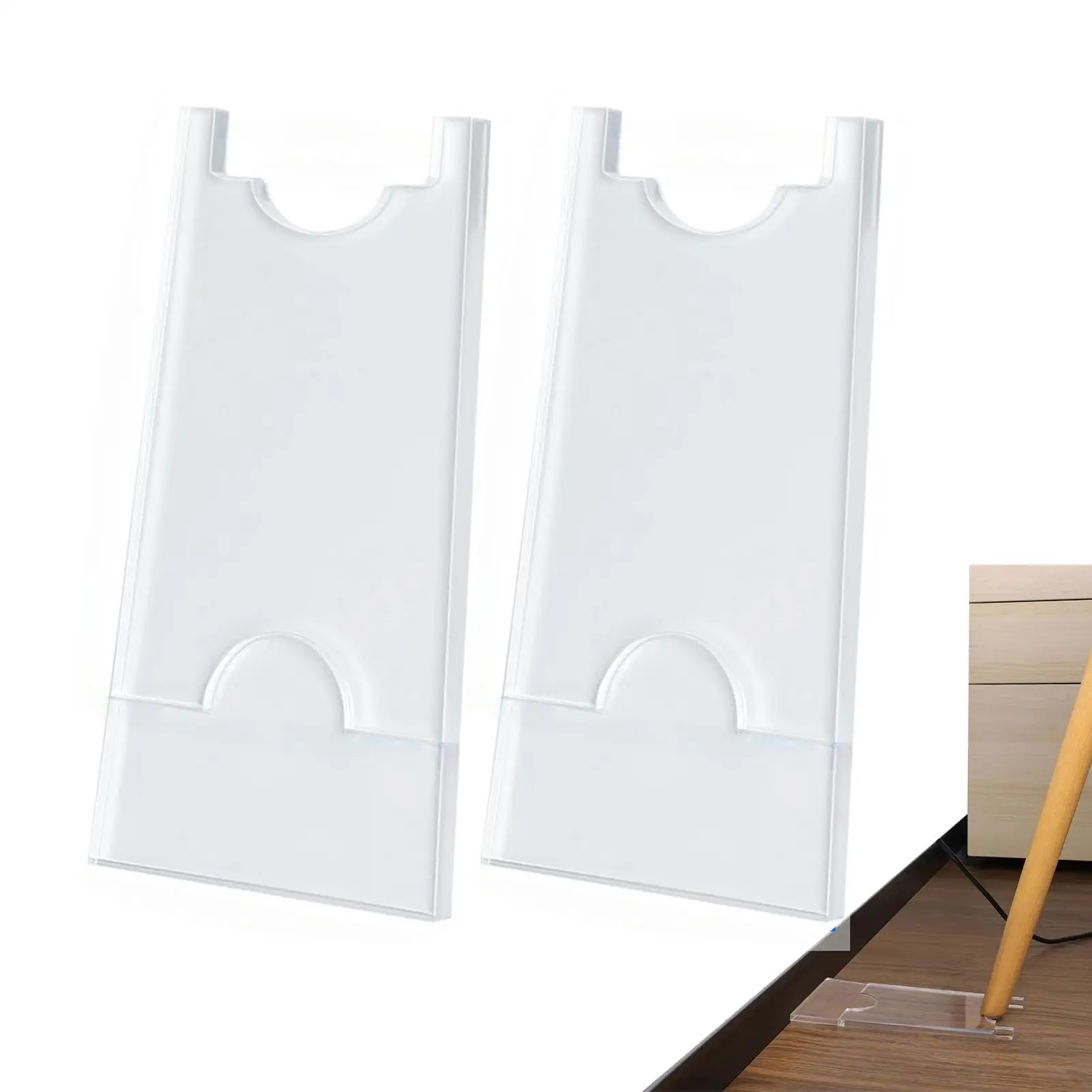 

Bed Stoppers Adjustable Acrylic Clear Non-slip Bed Stoppers Wall Bumpers Set For Safety Protection Enhanced Airflow Sofa Cabinet