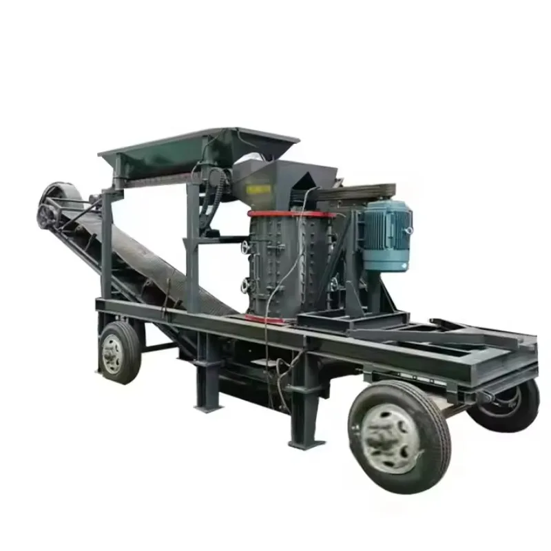 PFL800 Mobile Vertical Shaft Composite Hammer Crusher Used for Gypsum Coal Slag Construction Waste Crushing