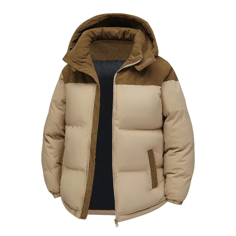 

Men's Winter Windproof Fashionable Windproof Hooded Windbreaker Jacket Outdoor Casual Thick Solid Color Versatile Warm Jacket