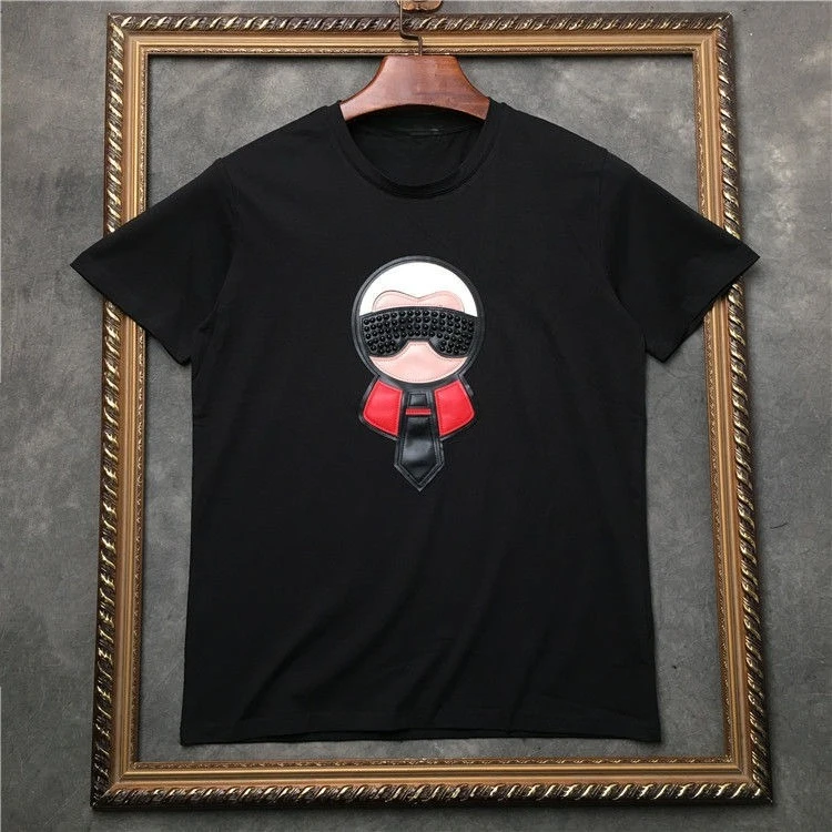 

Summer Trendy Brand New Korean Version Printed Fashion Doll Pattern T-shirt Men's and Women's Short-sleeved Tee