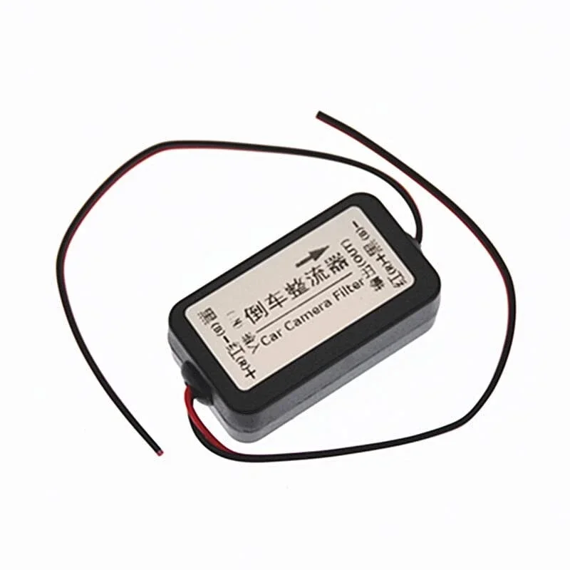 12V DC Power Relay Capacitor Filter Rectifier for Car Rear View Backup Camera Auto Car Eliminate interference Connector