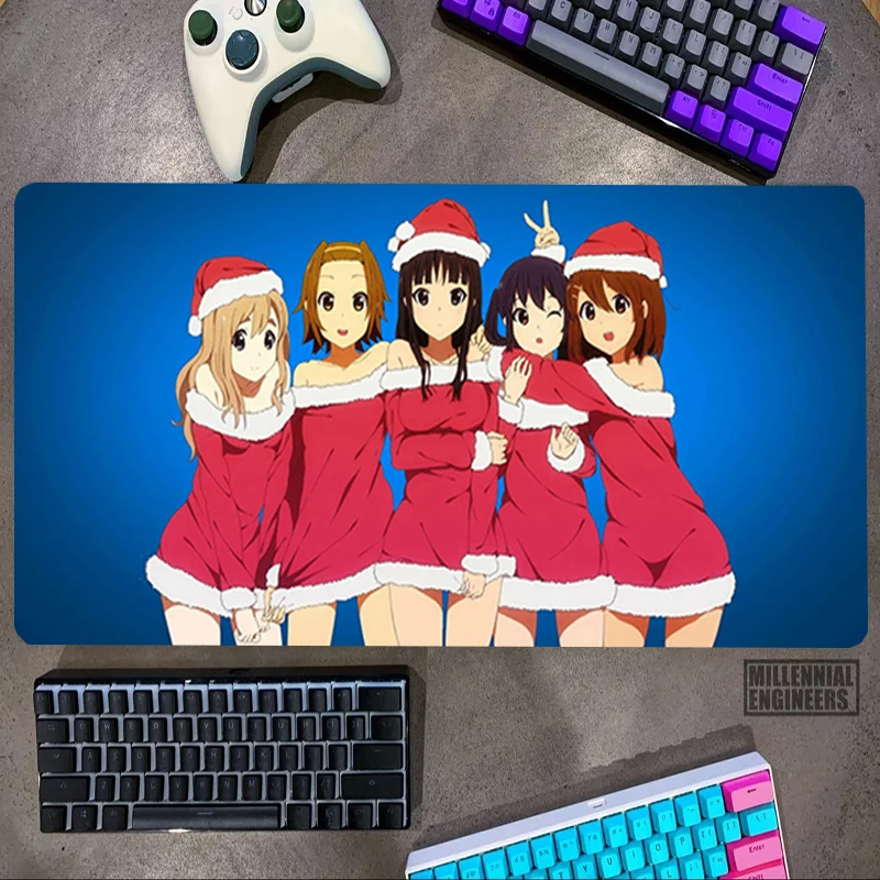 K-ON Anime HTT Band Mouse Pad Desk Mat Keyboard Mousepad Gamer Office Accessories Big Mousepepad Gaming Mats Extended Large Xxl