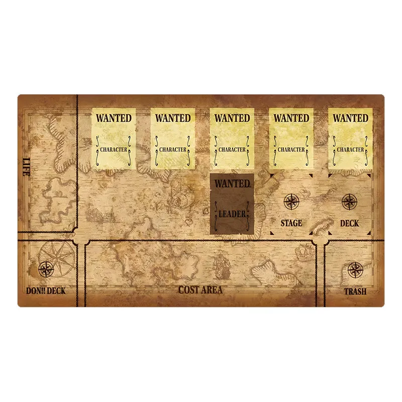

600X350mm One Piece Pirate Map Series Diy Single Player Card Playmat OPCG Trading Card Game 2mmNoSeamEdge Board Game Mat Gift