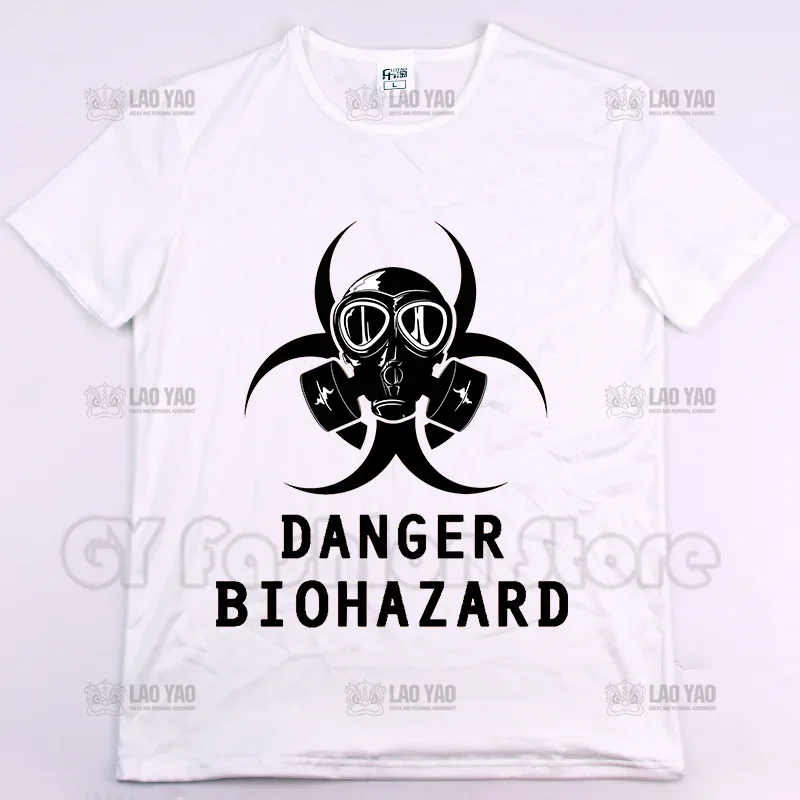 DANGER BIOHAZARD Graphic T Shirts SAVE HE EARH Stop Pollution Environmental Protection Oversized  Shirt