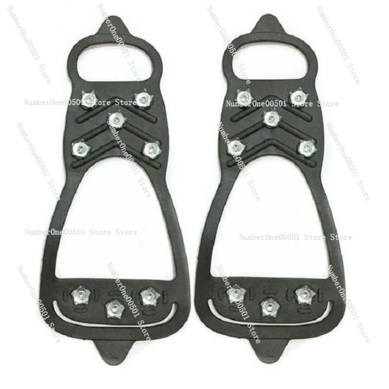 Winter Ice Snow Non-Slip Shoe Cover Outdoor Running Lightweight Steel Coil Crampons Fishing Anti-Skid Chain