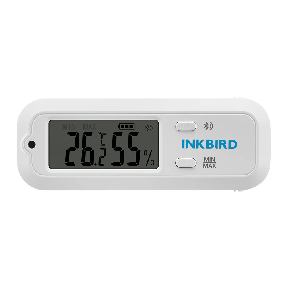 INKBIRD Temperature Humidity Smart Sensor ITH-12S Small Hygrometer Thermometer 98ft/30m Connecting Accurate Readings For Cigar