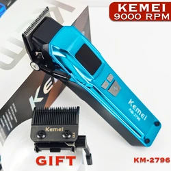 KEMEI KM2796 9000RPM dual blade electric hair clipper Professional Trimmer Adjustable Brushless Motor Haircut Machine For Man