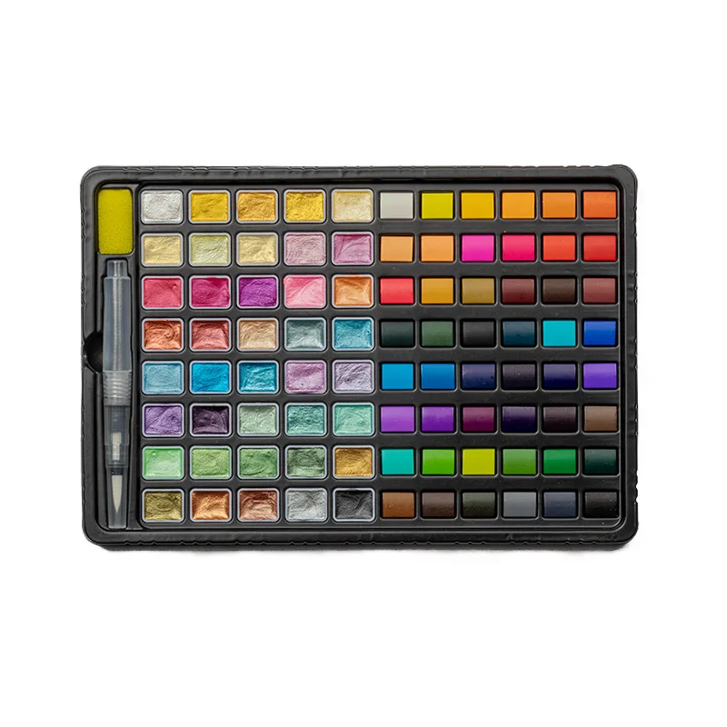 24/36/48/88 Colors Pearlescent Solid Water color Art Supplies for Artist Pigment Set Environmental Protection Watercolor Paint