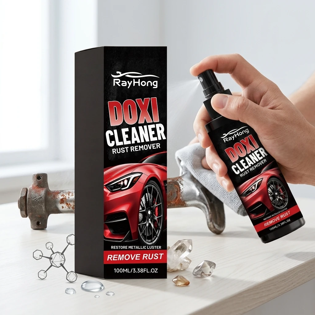 Car Rust Remover Spray Decontamination Dissolves Stubborn Oil Stains Exhaust Pipe Metal Polish Refurbish Multi-purpose Degreaser
