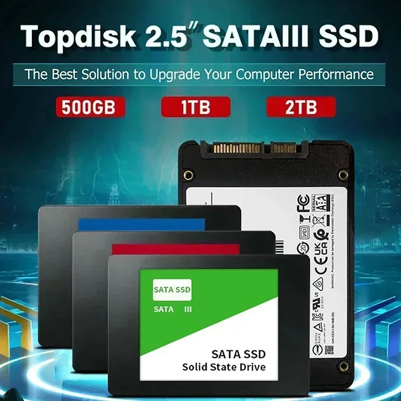 محرك الأقراص الصلبة SSD SATAIII 2.5 بوصة Ssd 1 تيرا بايت 500 جيجابايت محرك الأقراص الصلبة الداخلي عالي السرعة للكمبيوتر/الكمبيوتر المحمول ماك 2025