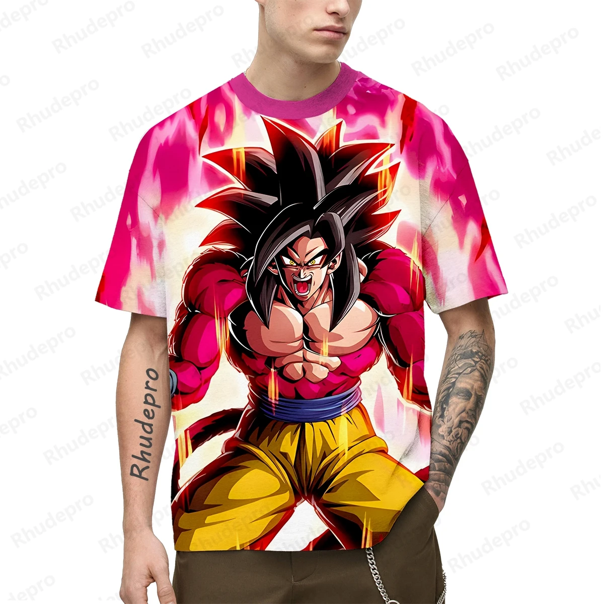 

2024 New Summer Hot Japan Anime Z Cosplay Goku 3D Printed Men's T-shirt Children's Street Leisure Sports Top Unisex