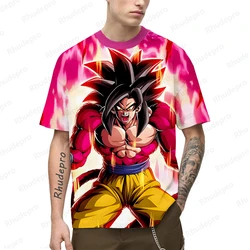 Anime japonês dos homens Dragon Ball Z Goku 3D Impresso T-shirt, infantil Street Leisure Sports Top, Verão, Quente, Novo, 2022