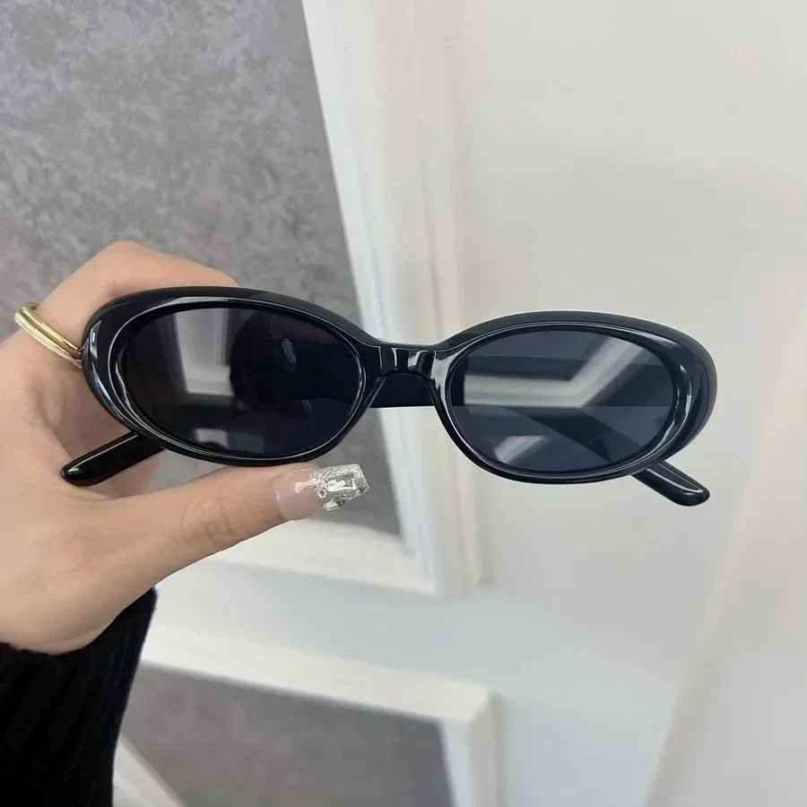 Designer Brand Oval Sunglasses Women Men Elegant Small Frame Sun Glasses Female Mirror Colors Cute Fashion