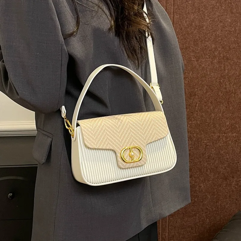 High-End Ladies Messenger Bag Crafted From Lavender-Patterned Leather Featuring Casual Paris Daily Elegant Look