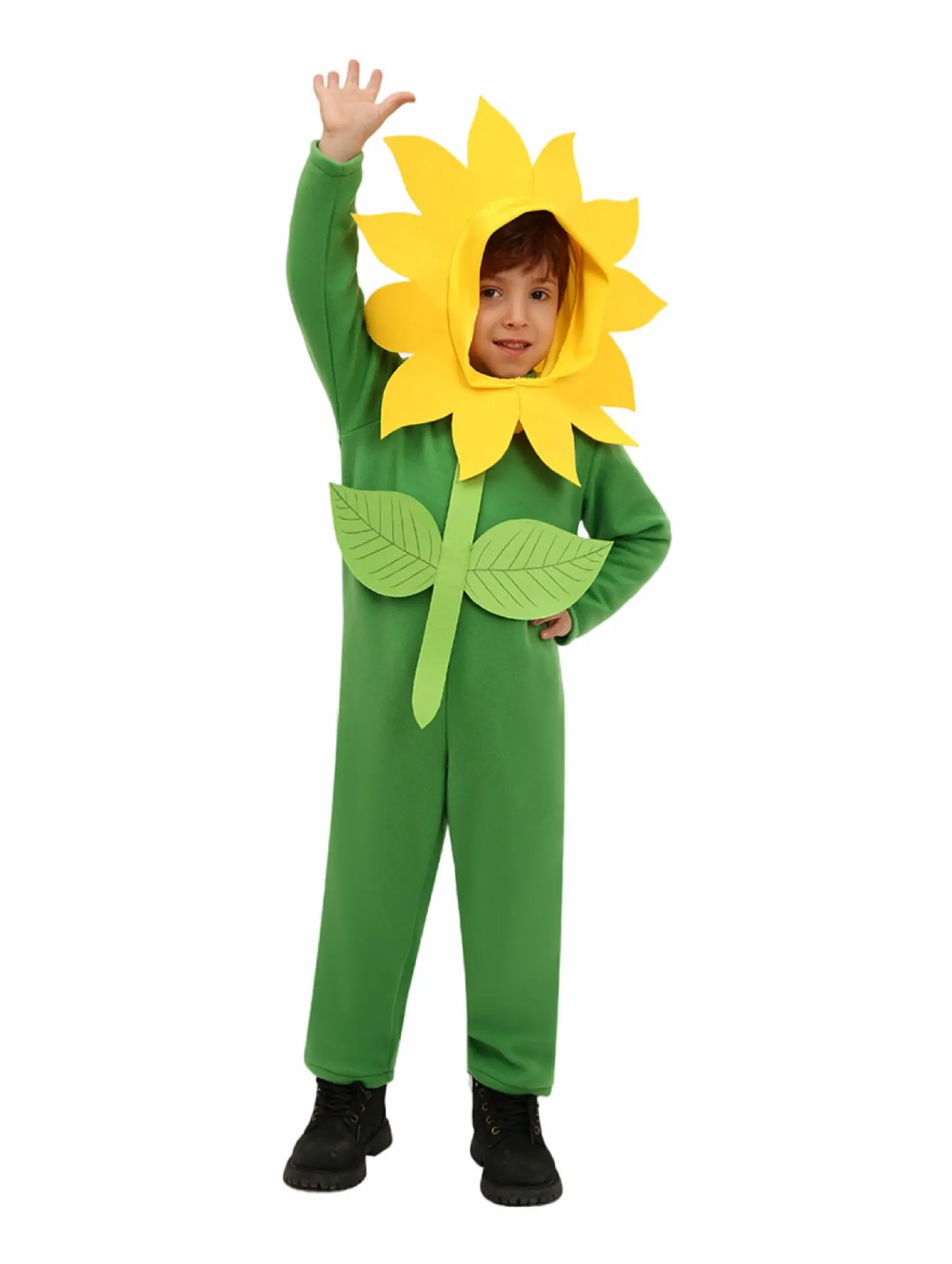 3-10 Years Old Flower/Plant/Animal Cosplay Costume Set Sunflower Rose Tree Rabbit Caterpillar Outfit for Halloween Carnival - view 5