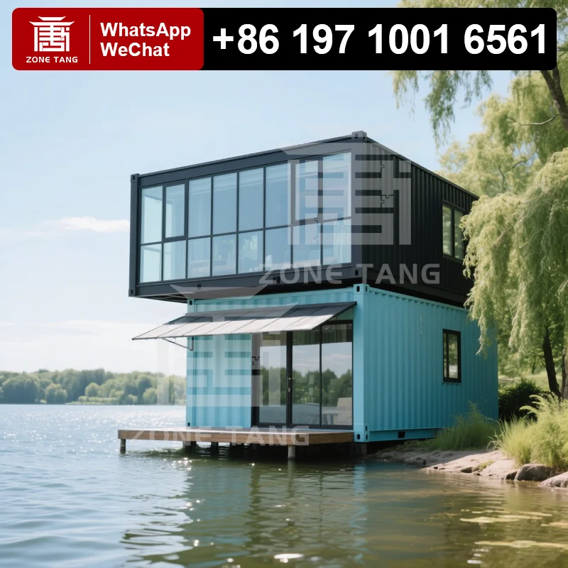 

Double Container House Flat Pack Home Prefab Home Manufactured Homes Small House Prefab Cabins Playground Castle Commercial Shop