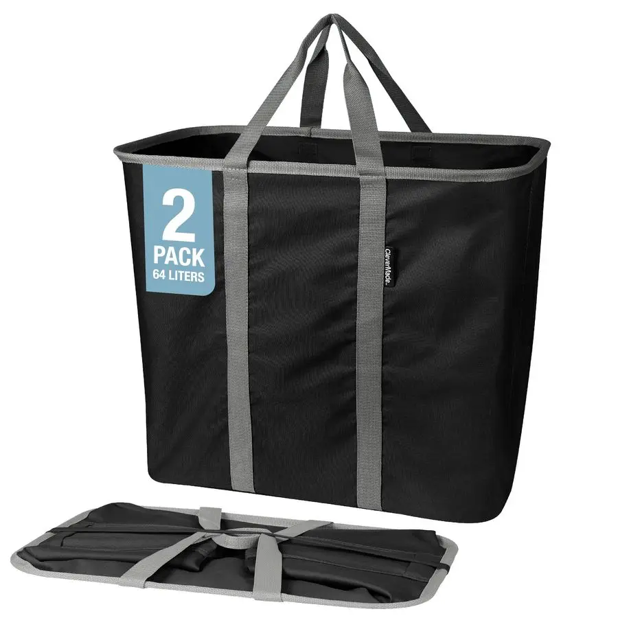 

Collapsible Laundry Caddy Foldable Laundry Hamper amp Tote, XXL 64L PopUp Laundry Basket with Handles, SpaceSaving Laundry Organ