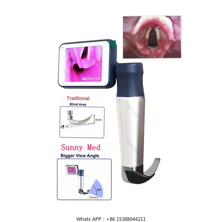 Visual Laryngoscope Tracheal Intubation Usb Video Laryngoscope me dical mo nitor Handheld Stainless SteelBladesVideo Laryngoscop