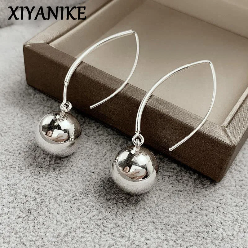 

XIYANIKE Summer Elegant Ball Long Drop Dangle Earrings For Women Girl New Fashion Trendy Jewelry Gift Party серьги жен
