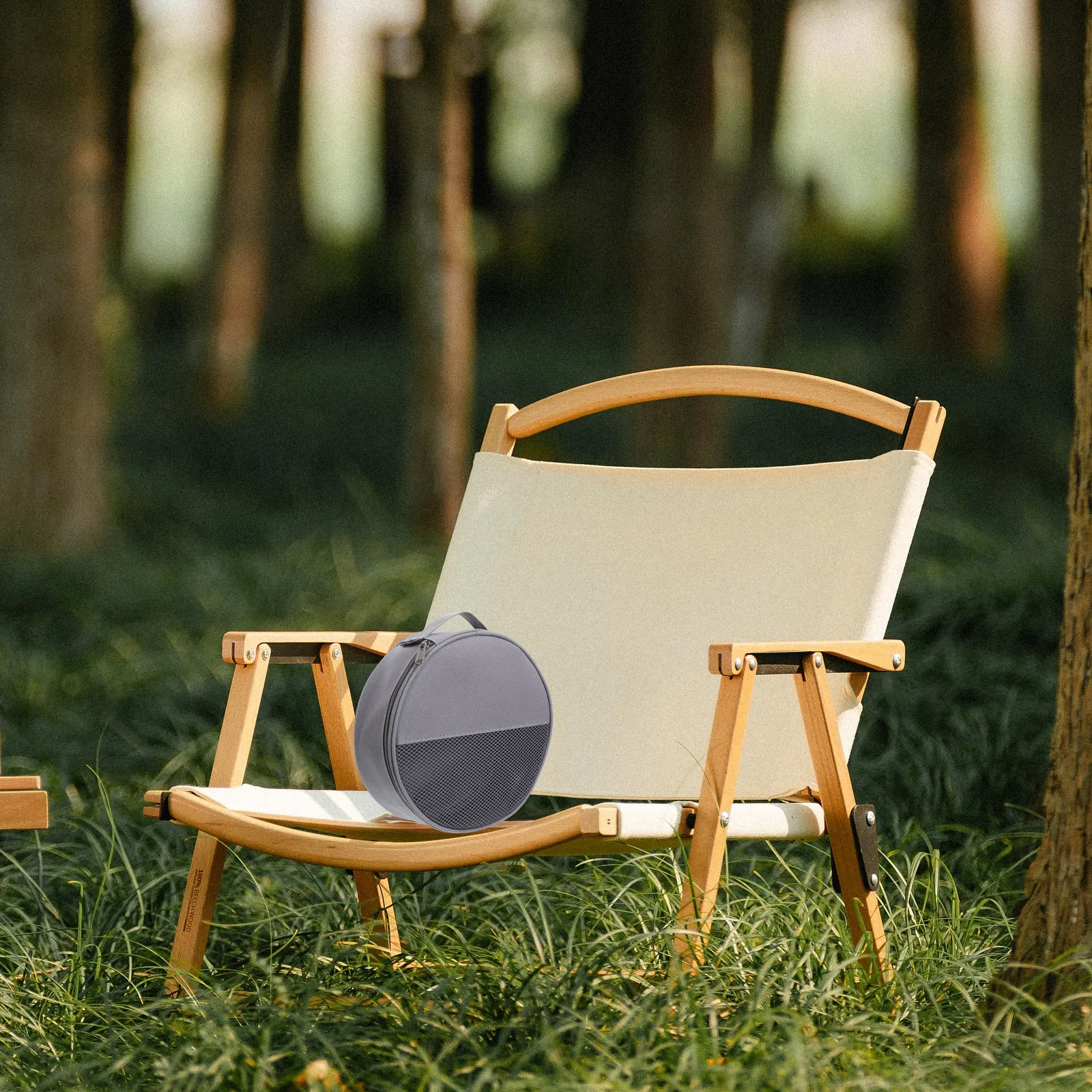 

Outdoor Tableware Bag Oxford Cloth Spacious Storage For Plates Utensils Camping Picnic Round Plate Container Mesh