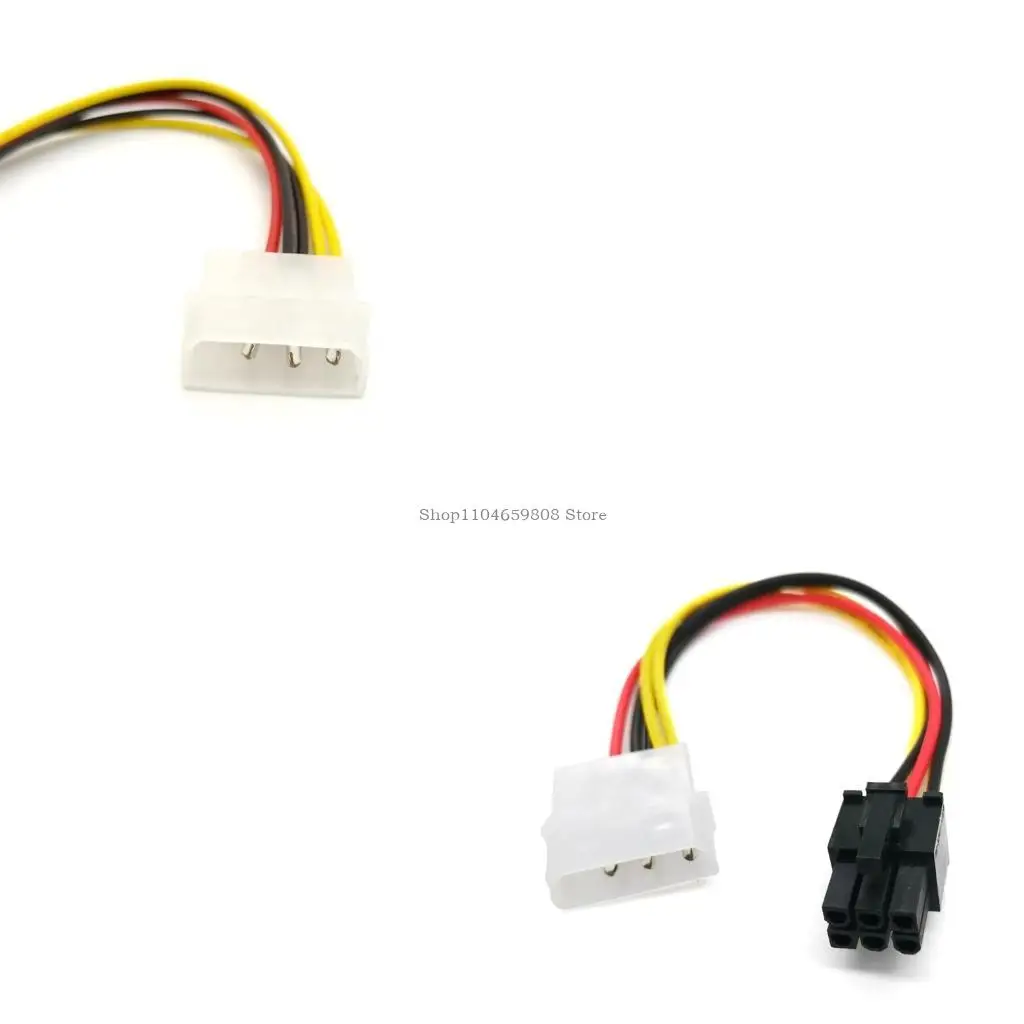 

4-контактный Molex на 6-контактный PCI-Express PCIE адаптер питания видеокарты, кабель-переходник, 2 шт.
