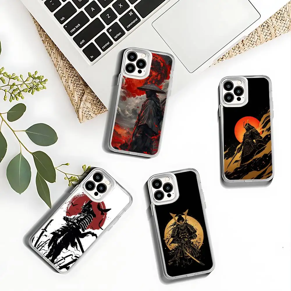 

Phone Case For iPhone 17,16,15,14,13,12,11 Pro,Max,Plus,X,XS,XR,SE4,E Mini Japanese Bushido Samurai Transparent Soft Cover