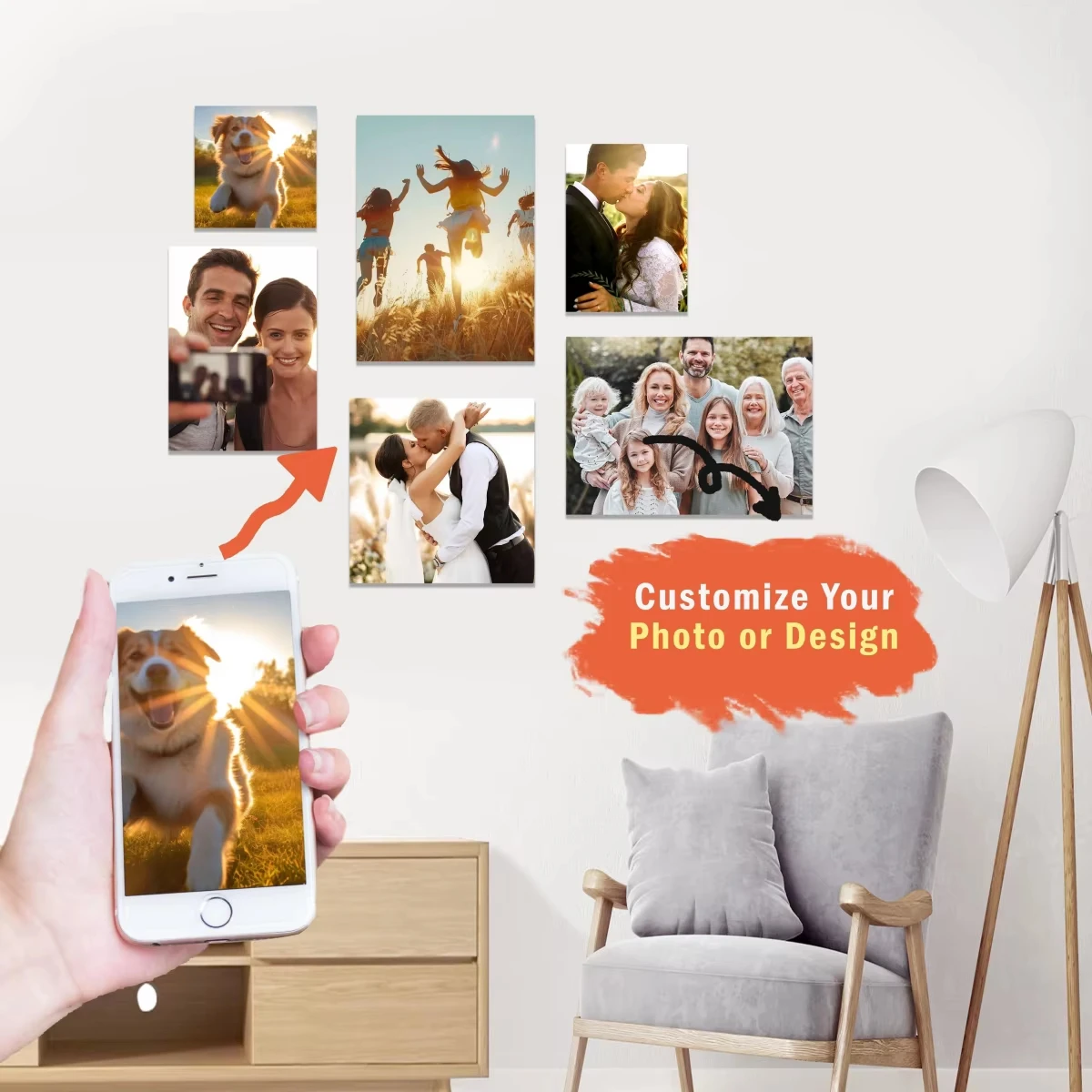 شخصية مخصصة قماش الطباعة المشارك لصورة صورة الكرتون الفن يطبع جدار ديكور فني للمنزل الهدايا غير المؤطرة