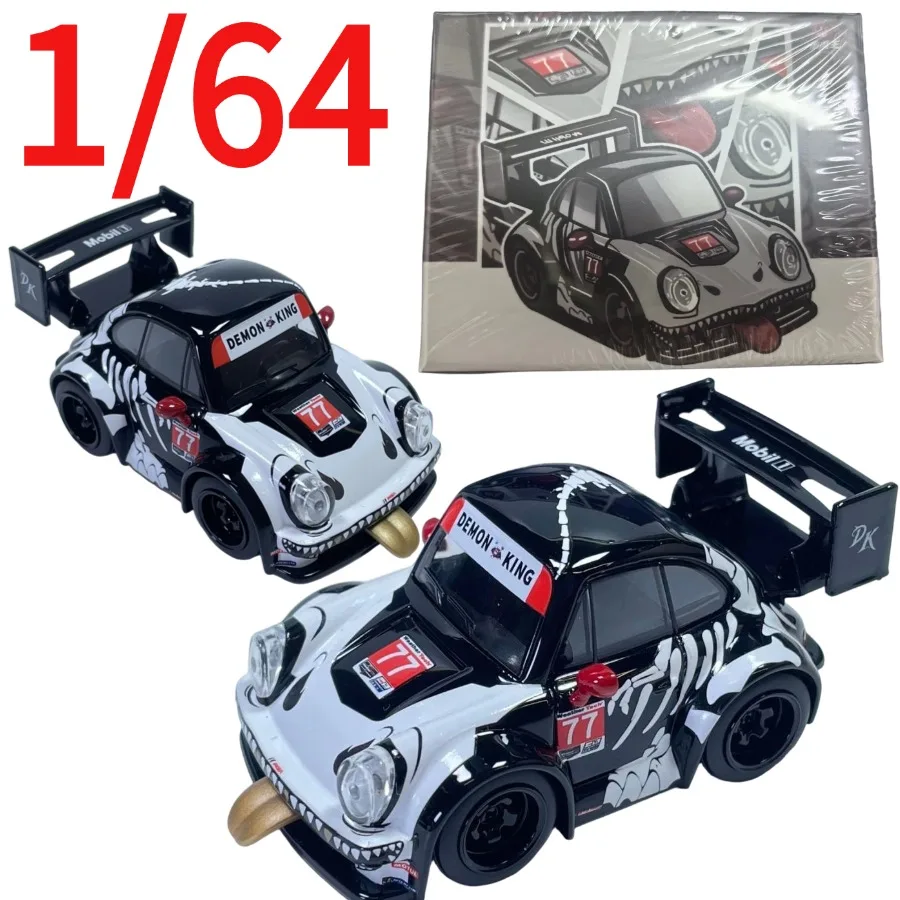 CheMoWang Diecast 1:64 Porsche 930 Bone Dragon Car Model, Porsche Play Vehicles Collectible Model Cars Toys for Boys Gift